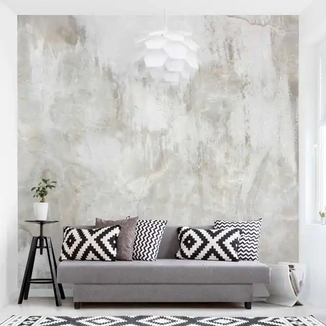 Zertifiziert Shabby Betonwand gespachtelt Fototapete – Vlies Smart