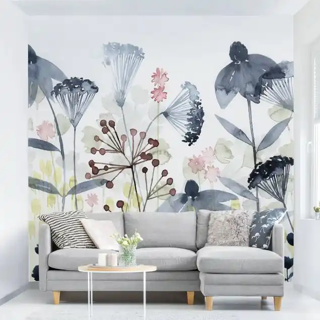 Wildblumen Aquarell I                               Fototapete – Vlies Smart Mega-Angebot