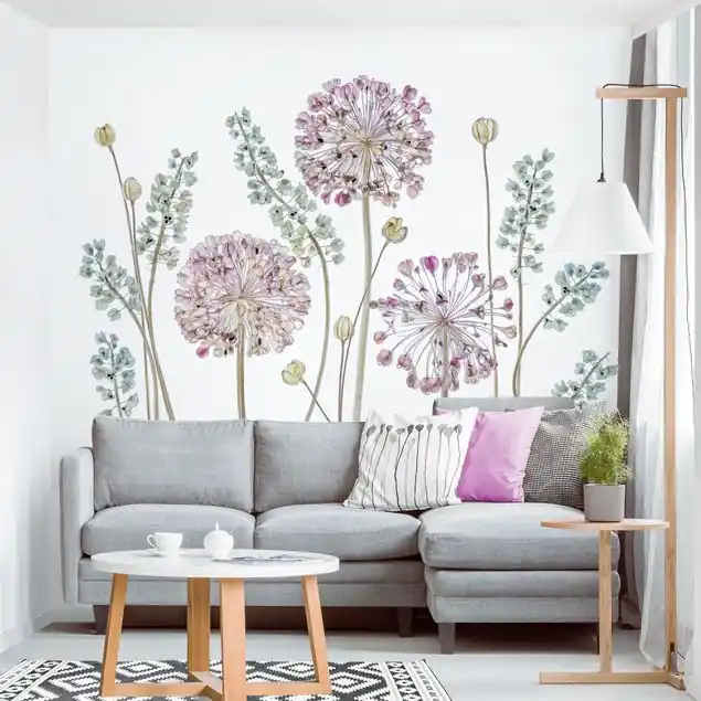 Allium Illustration Fototapete – Vlies Smart Geprüft