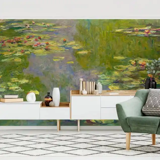 Claude Monet - Grüne Seerosen Fototapete – Vlies Smart Zertifiziert