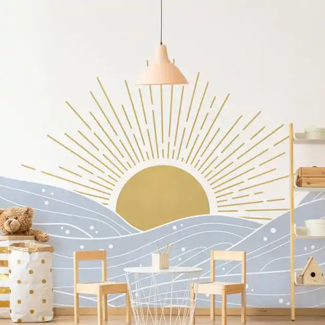 Zertifiziert Boho Sonnenuntergang über dem Meer                               Fototapete – Vlies Smart