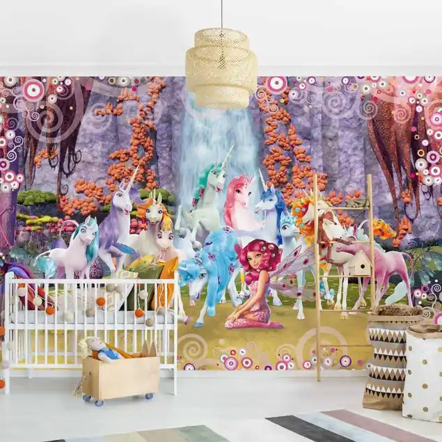 Mia and me - Mia und Onchao mit den Einhörnern von Centopia                               Fototapete – Vlies Smart Jetzt Kaufen