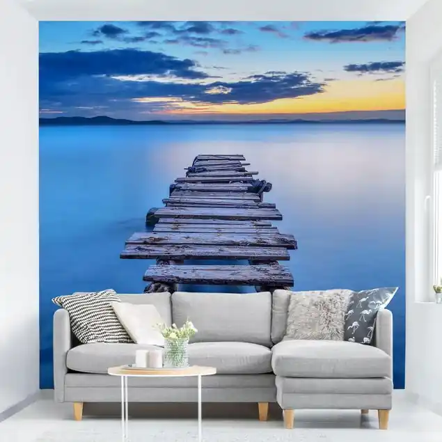 Aktuell Steg ins ruhige Meer                               Fototapete – Vlies Smart