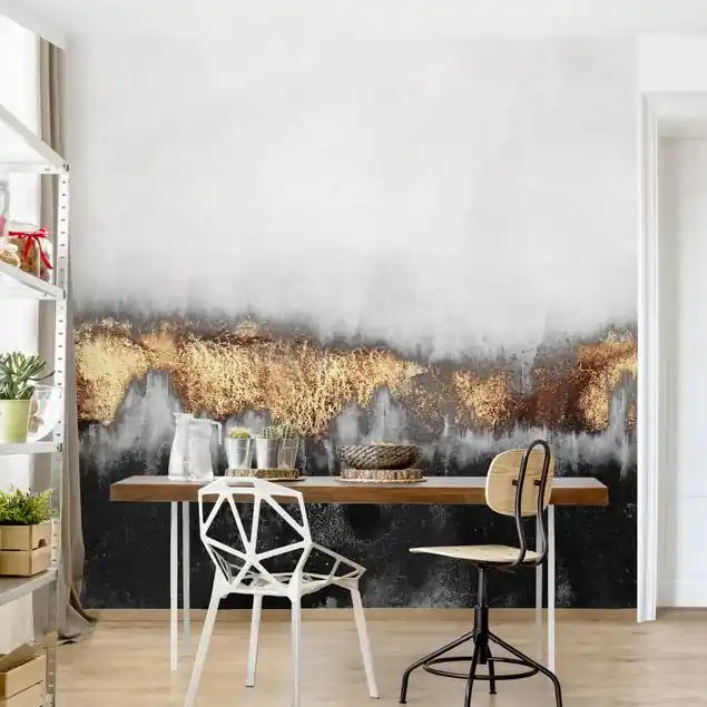 Goldspuren in Aquarell Fototapete – Vlies Smart Jetzt Bestellen