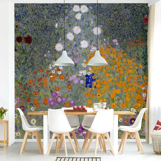 Gustav Klimt - Bauerngarten Fototapete – Vlies Smart Wochenendangebot