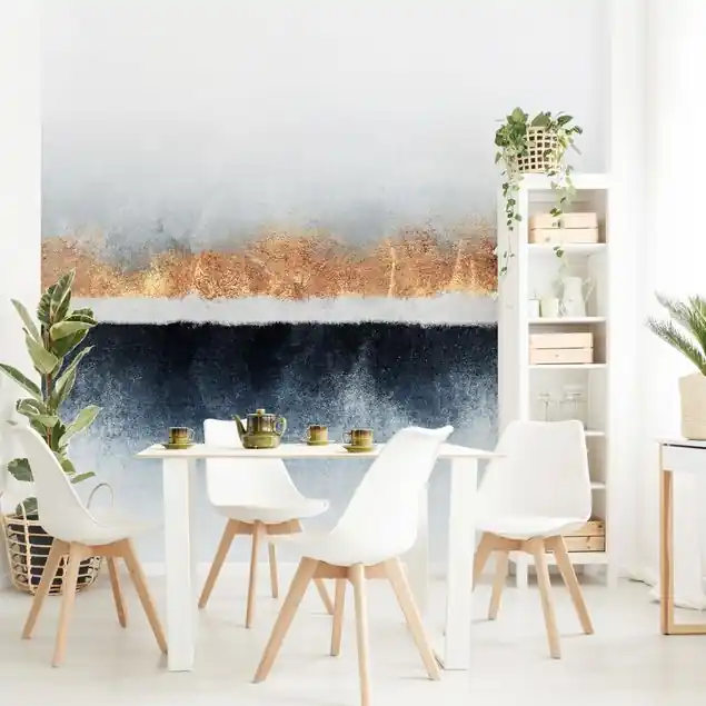 Goldener Horizont Aquarell Fototapete – Vlies Smart Neu Im Sortiment
