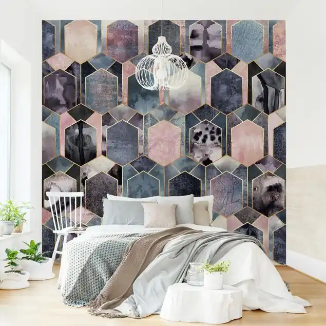 Aktuell Art Deco Marmor Gold Fototapete – Vlies Smart