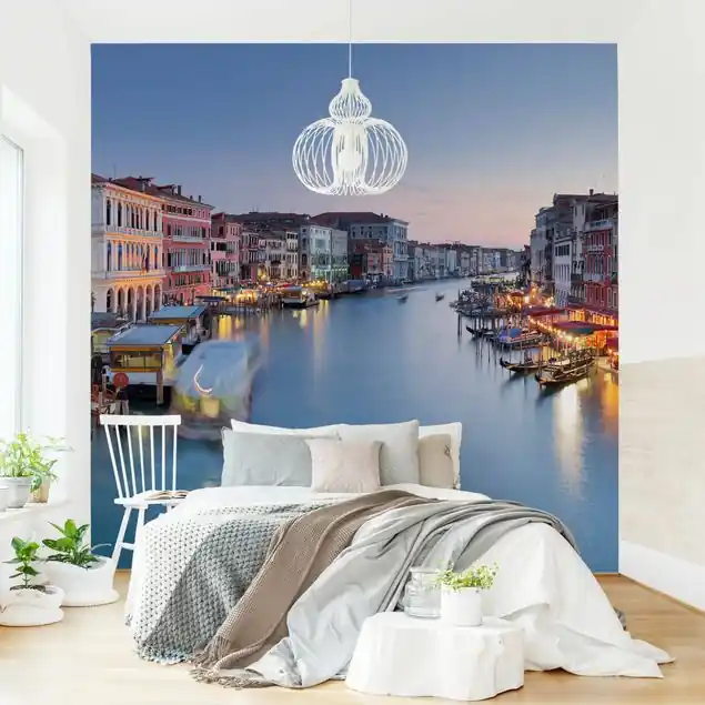 Abendstimmung auf Canal Grande in Venedig Fototapete – Vlies Smart Versand Am Gleichen Tag