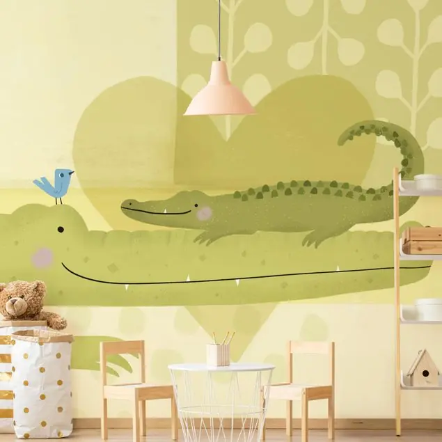 Aktuell Mama und ich - Krokodile Fototapete – Vlies Smart
