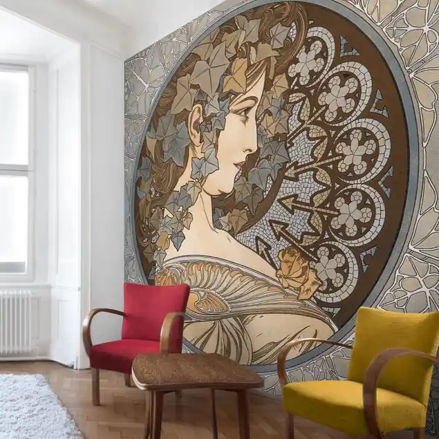 Alfons Mucha - Synthia                               Fototapete – Vlies Smart Aktuell