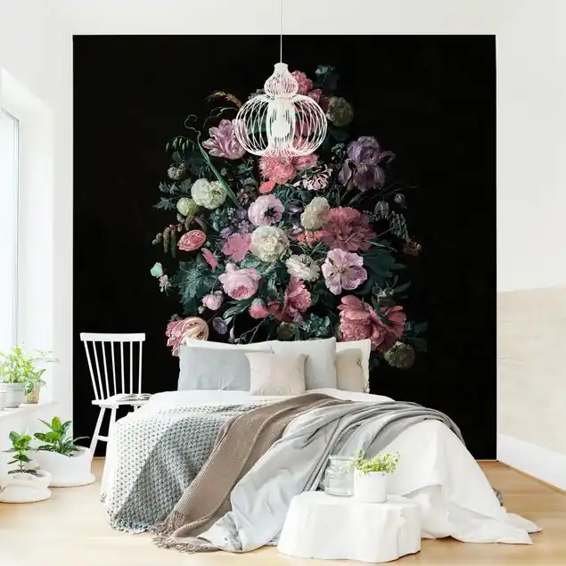 Wochenendangebot Jan Davidsz de Heem - Dunkles Blumenbouquet Fototapete – Vlies Smart
