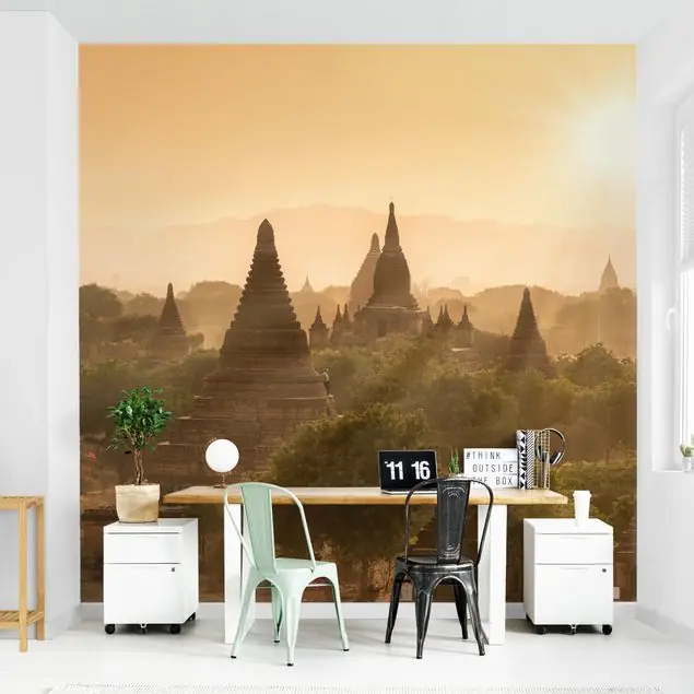 Wochenendangebot Sonnenuntergang über Bagan Fototapete – Vlies Smart