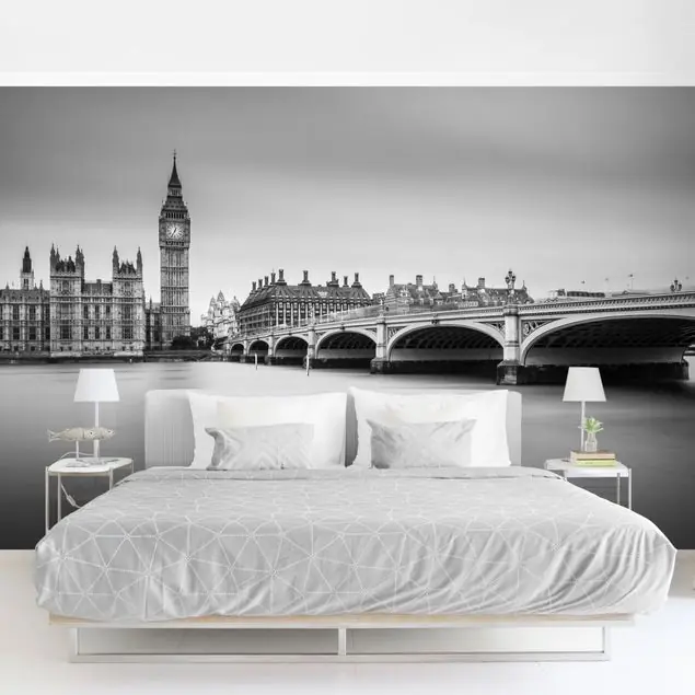Aktuell Westminster Brücke und Big Ben Fototapete – Vlies Smart