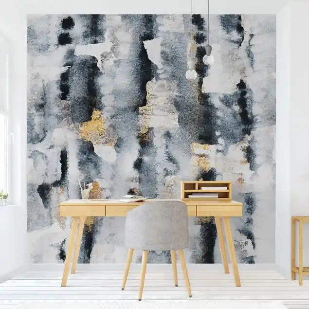 Abstraktes Aquarell mit Gold Fototapete – Vlies Smart Jetzt Bestellen