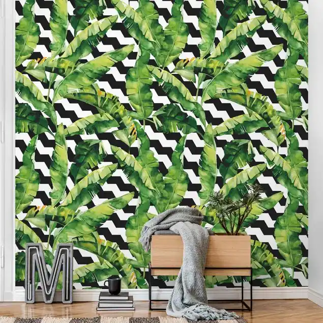 Zick Zack Geometrie Dschungel Muster Fototapete – Vlies Smart Aktuell
