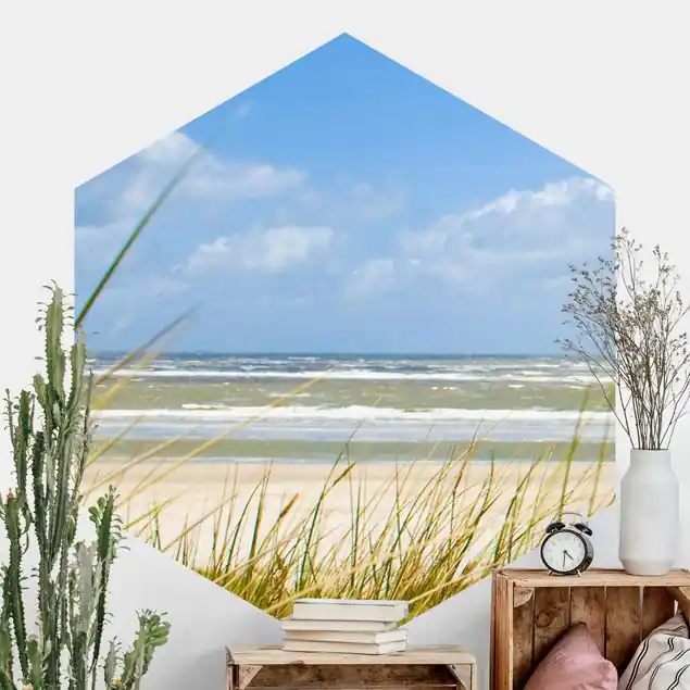 An der Nordseeküste                               Hexagon Fototapete Nur Heute