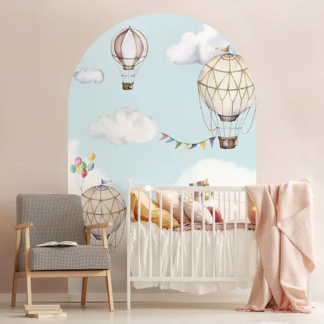 Zertifiziert Ballonparty zwischen den Wolken                               Rundbogen Tapete