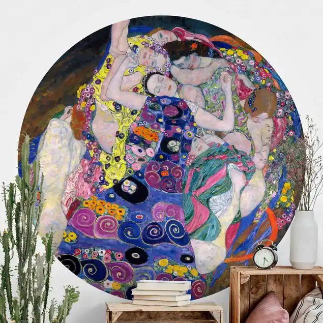 Gustav Klimt - Die Jungfrau Runde Fototapete Billig