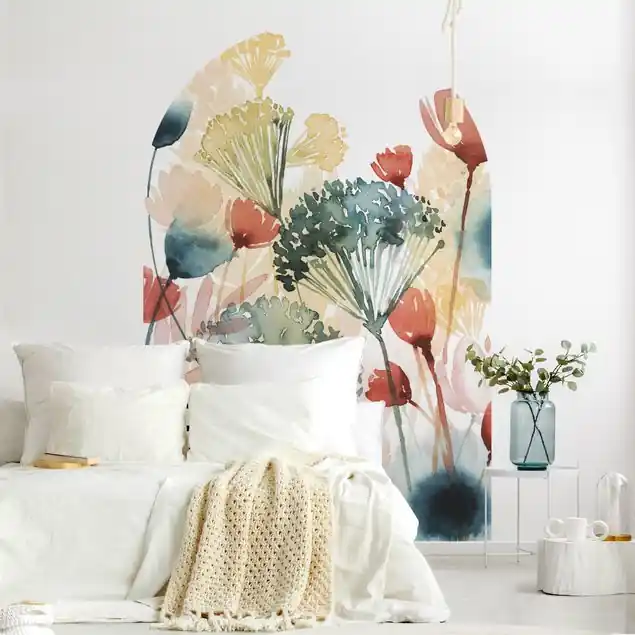 Wildblumen im Sommer I                               Rundbogen Tapete Highlight