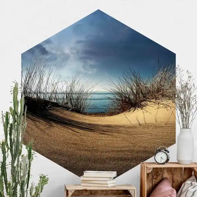 Angebot Sanddüne Hexagon Fototapete