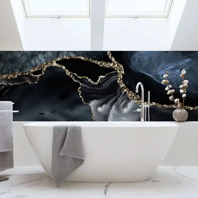 Schwarz mit Glitzer Gold Aktuell
