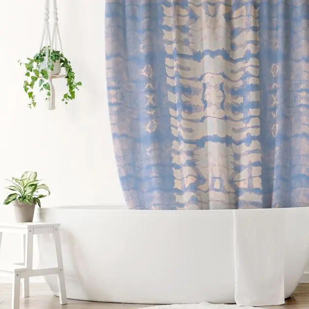 Batik Streifen in Apricot und Blau Preis Gesenkt