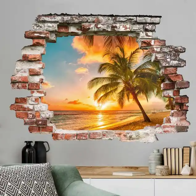 3D Sonnenaufgang am Strand Kostenloser Versand