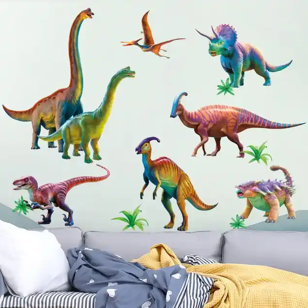 Kostenloser Versand Regenbogen Dinosaurier Set
