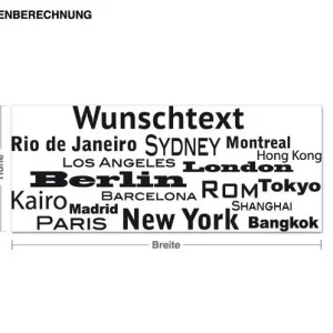Wunschtext-Meine Stadt Highlight