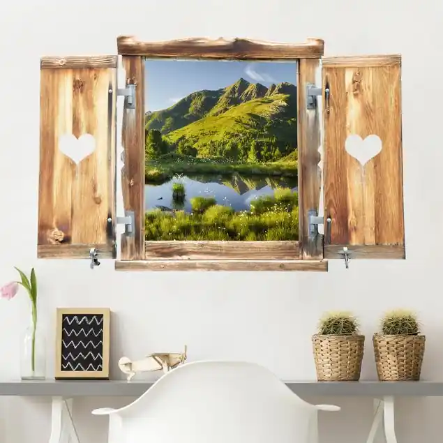 Wochenendangebot Fenster mit Herz Blick ins Defereggental