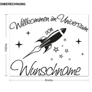 Wunschtext-Wunschname Universum Sichere Zahlung