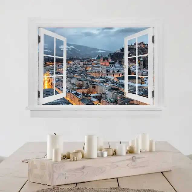 Angebot Offenes Fenster Verschneites Salzburg