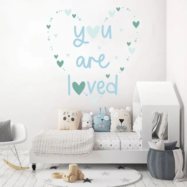 You are loved Herz Blau Gratis Versand