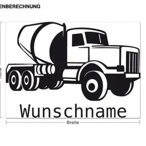 Wunschtext-Betonmischer Markenware