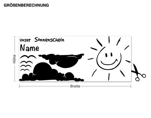 Wunschtext-Unser Sonnenschein Zertifiziert