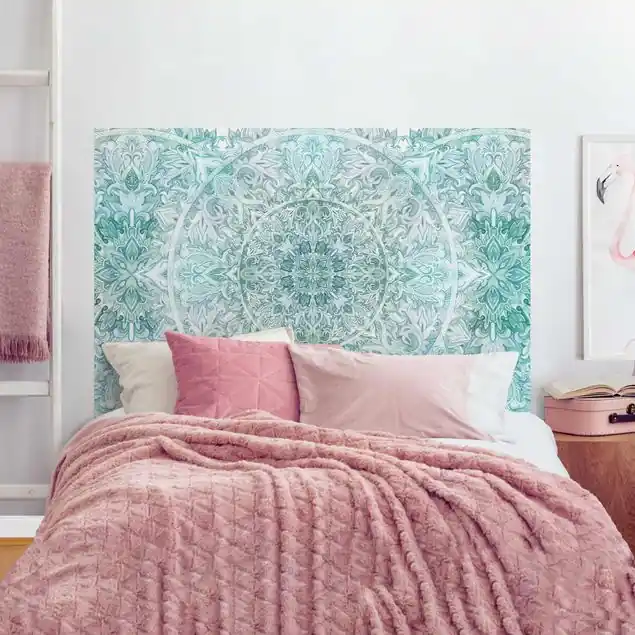 Mandala Aquarell Ornament Muster türkis Kostenloser Versand