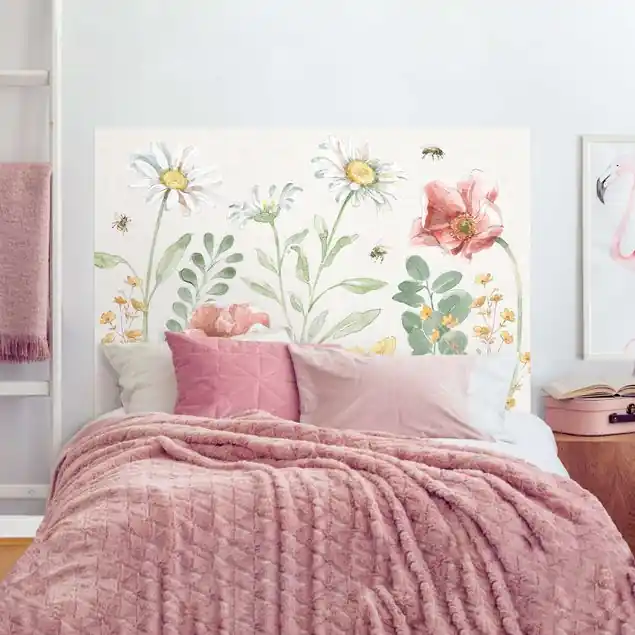 Aquarell Blumenwiese mit Bienen Neuheit
