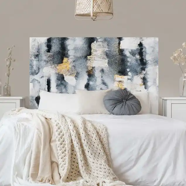 Abstraktes Aquarell mit Gold Heißes Angebot