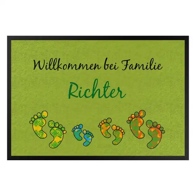 Willkommen Fußabdrücke Wunschtext Versand Am Gleichen Tag