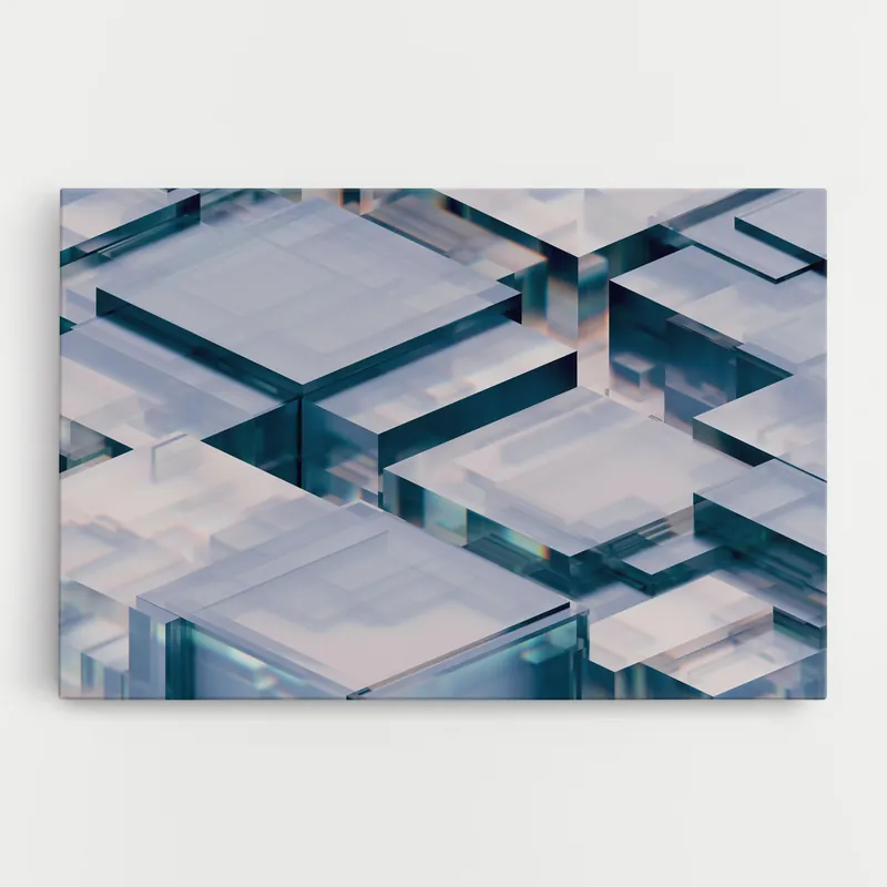 Angebot Leinwandbild Square Glass