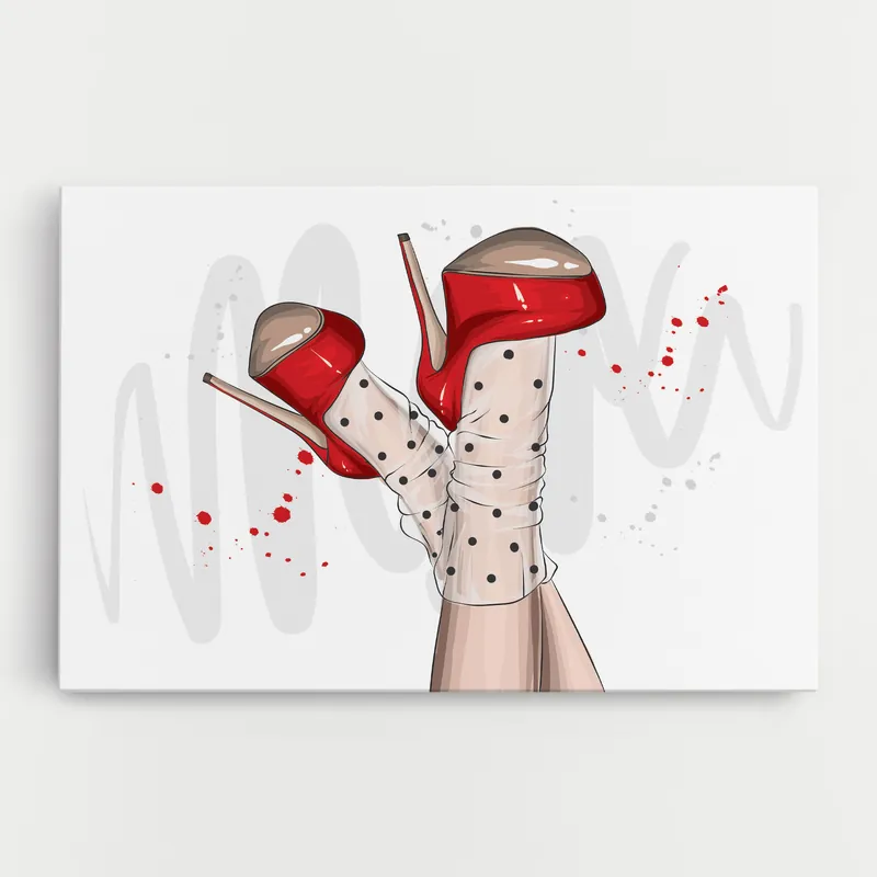 Wochenendangebot Leinwandbild Red Heels Art