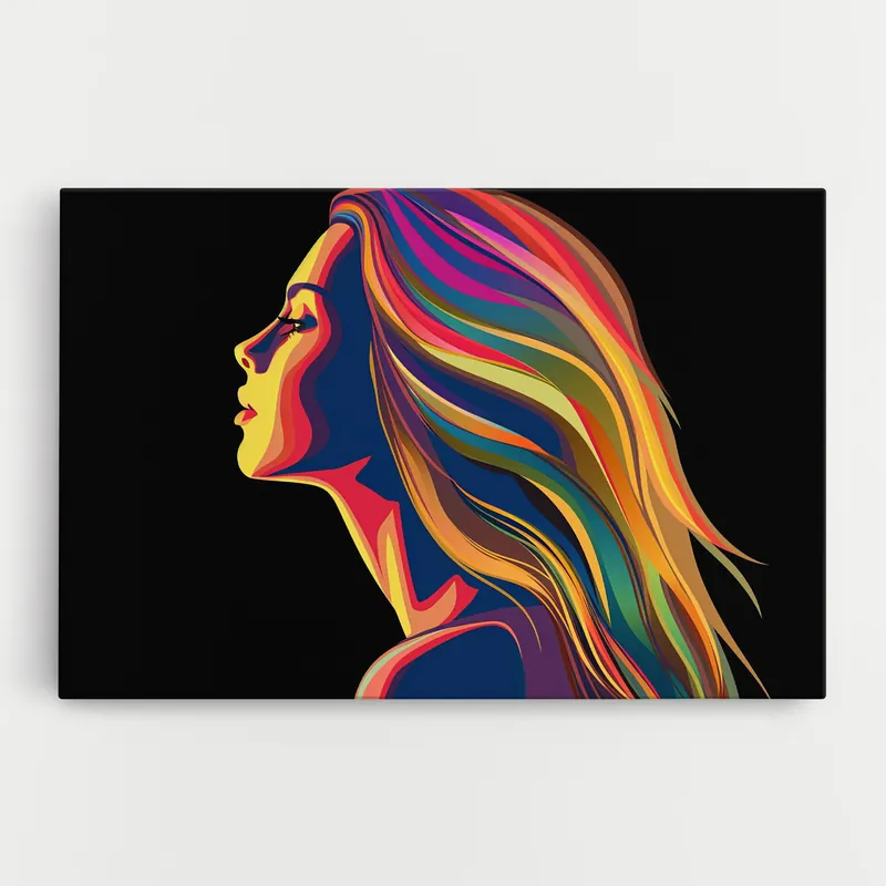 Bestpreis Leinwandbild Pop Colored Girl