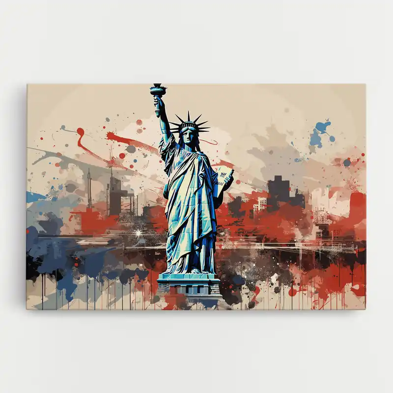 Finale Aktion Leinwandbild United States Color