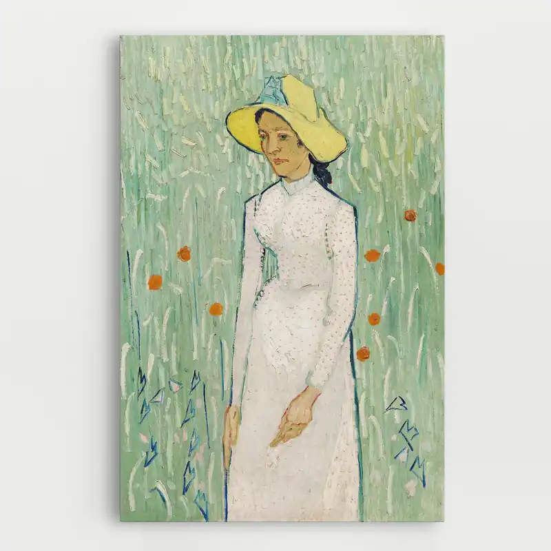 Leinwandbild Girl In White Sale