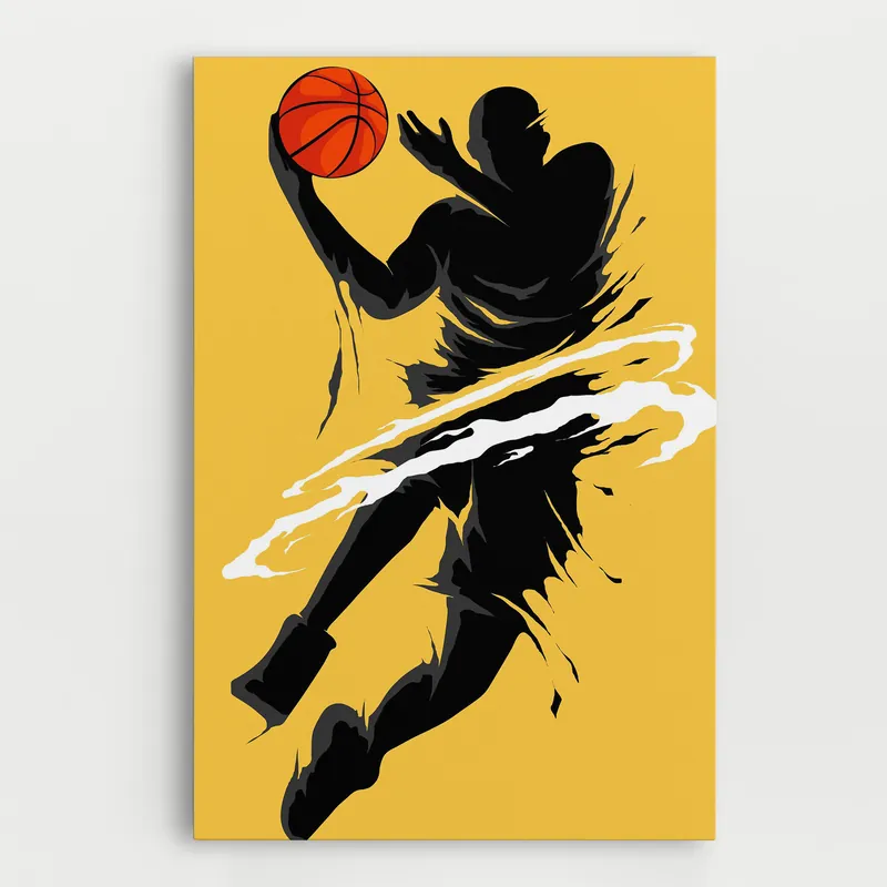 Leinwandbild Basketball Smoke Schneller Versand