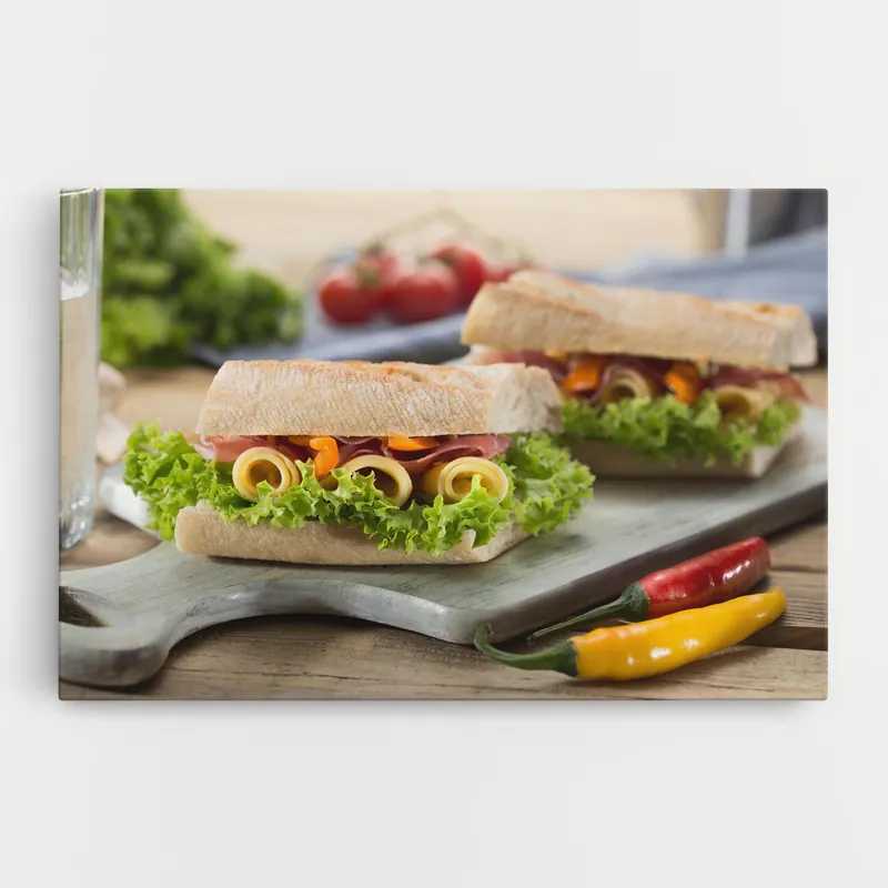 Neu Leinwandbild Yum Sandwich
