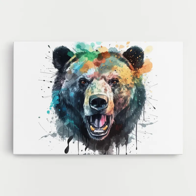 Wochenendangebot Leinwandbild Artistic Bear Head