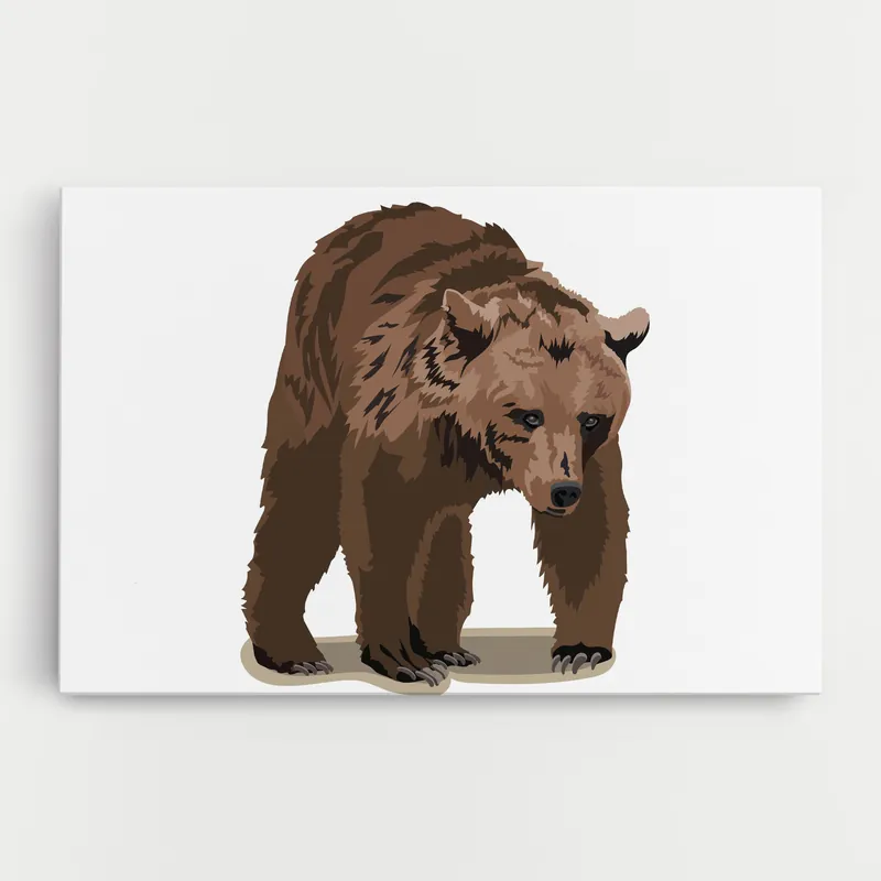 Wochenendangebot Leinwandbild Walking Brown Bear