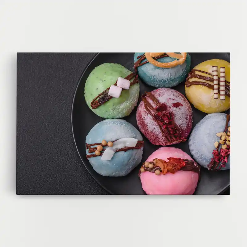 Abverkauf Leinwandbild Colorful Mochi Desserts