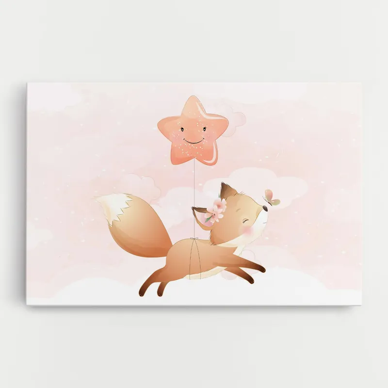 Aktuell Leinwandbild Little Fox Flying